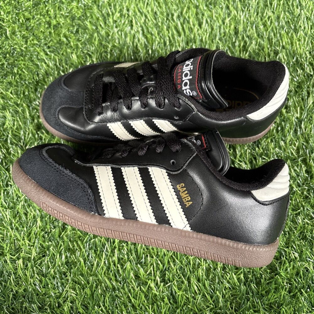 Adidas Samba GS Classic Core Black Athletic Sneakers Youth Size 1Y